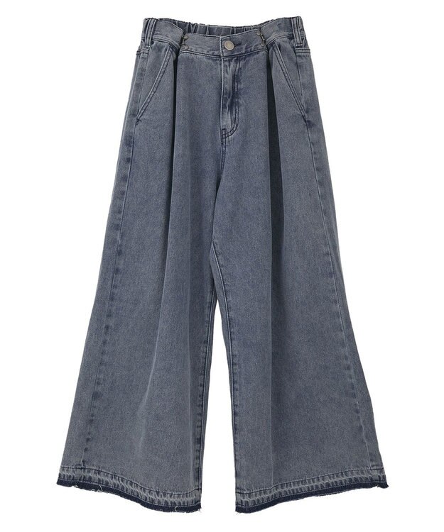 Green Parks タックワイドデニムパンツ Indigo