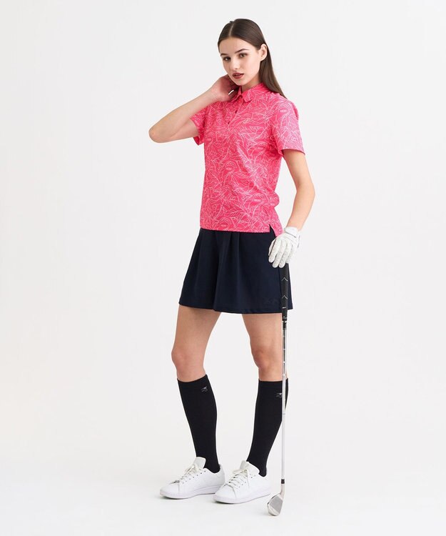 23区GOLF 【WOMEN】遮熱エイトムーブ リーフポロシャツ ピンク系5