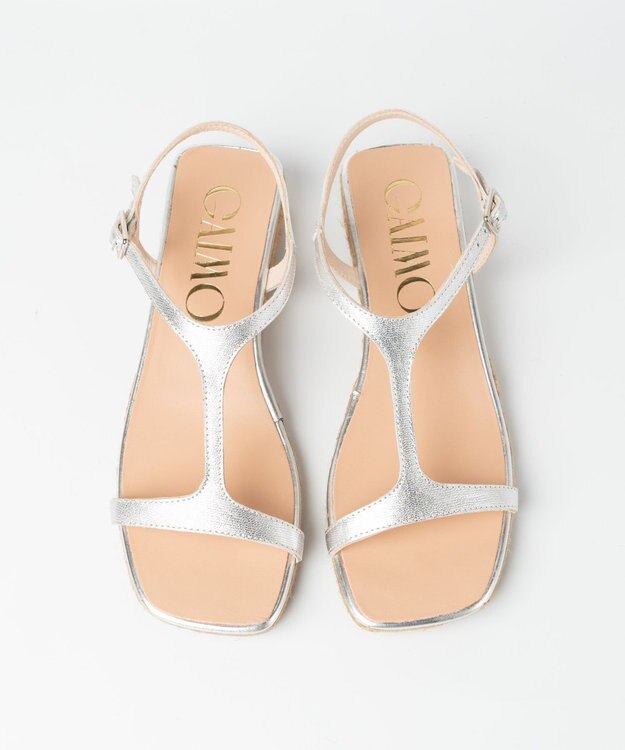 gaimo 【GAIMO/ガイモ】スクエアトゥストラップサンダル/ANDREI-US シルバー