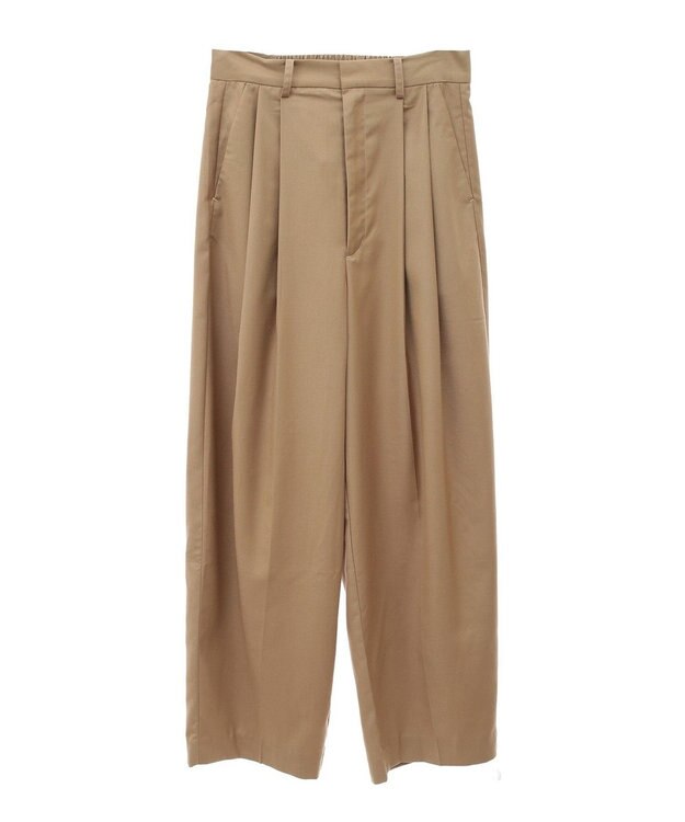 Green Parks サスペンダー付タックパンツ Beige