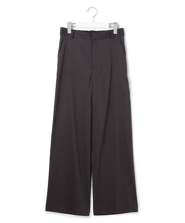 23区 【CanCam・CLASSY.掲載】リネンレーヨンストレッチ ワイドパンツ ダークブラウン系