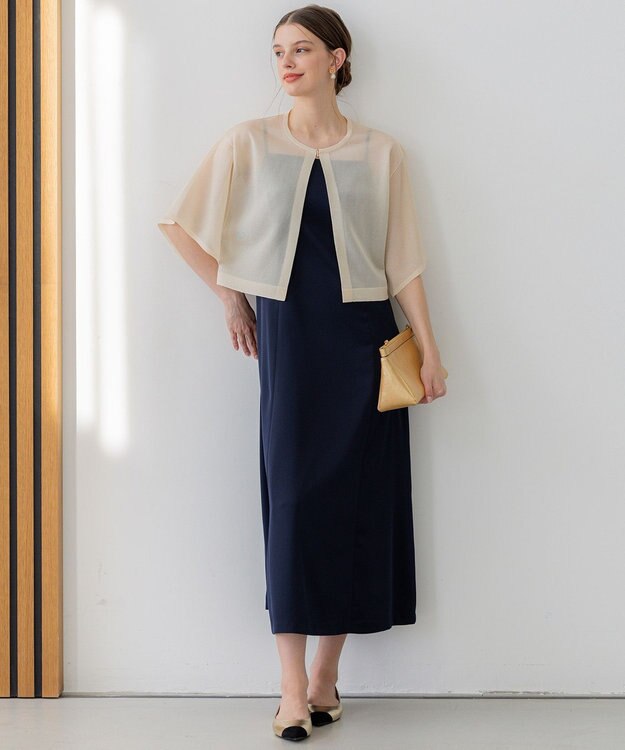 23区 S 【APPLAUDIR】グロッシーニット ボレロカーディガン シャンパン系