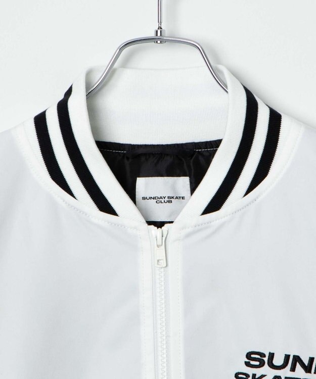 WEGO ZIPワッペンスタジャン ホワイト