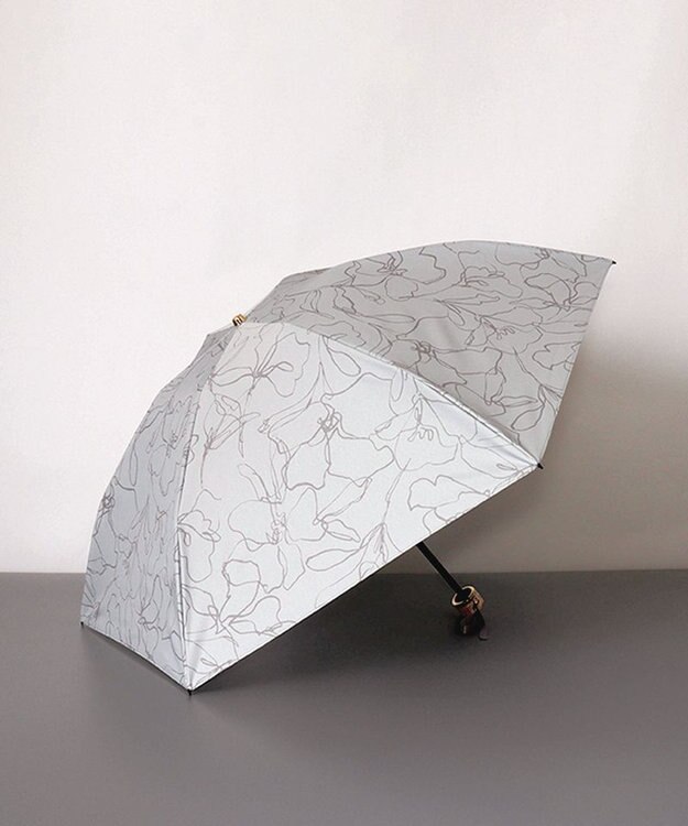 AURORA Beaurance （ビューランス） プリント晴雨兼用傘（折り畳み・ミニ傘） シルバーグレー