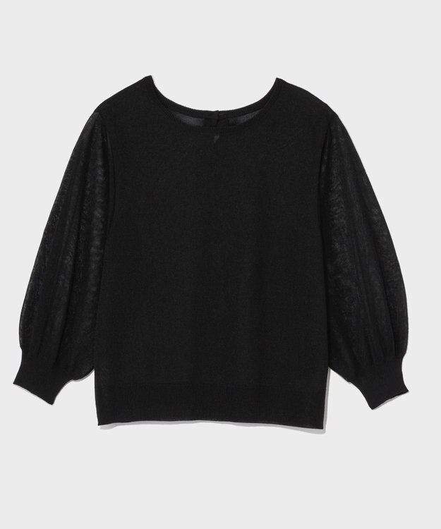 GRACE CONTINENTAL ラメシアーニットトップ ブラック