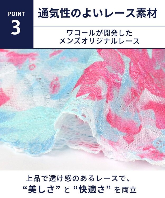 WACOAL MEN WACOAL MEN ユニセックス ボクサーパンツ 【レースボクサー】 通気性 すっきり設計(フロント) 前閉じ 下着 WT8823 /ワコールメン サックス