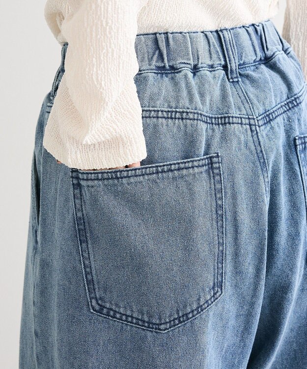 Green Parks タックワイドデニムパンツ Indigo