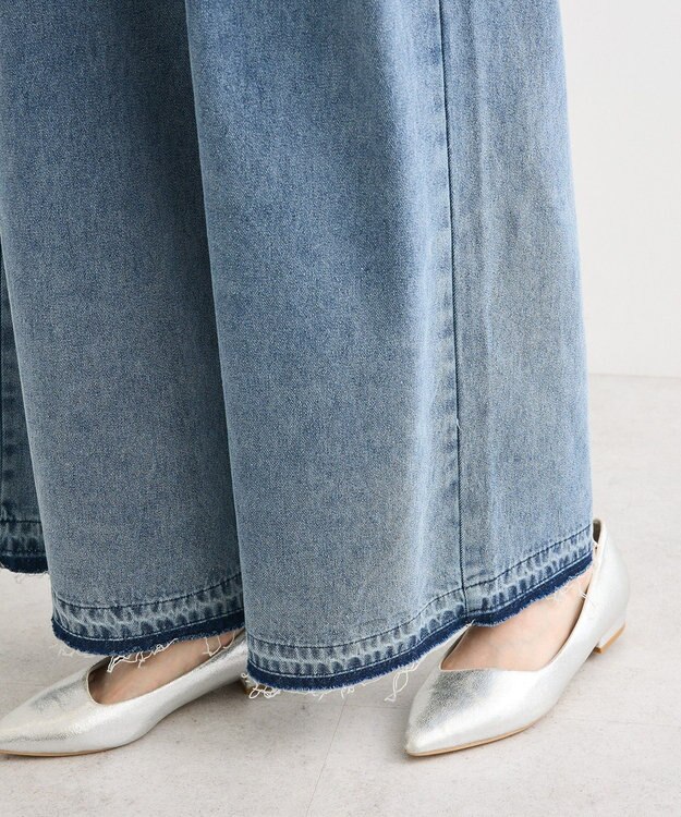 Green Parks タックワイドデニムパンツ Indigo