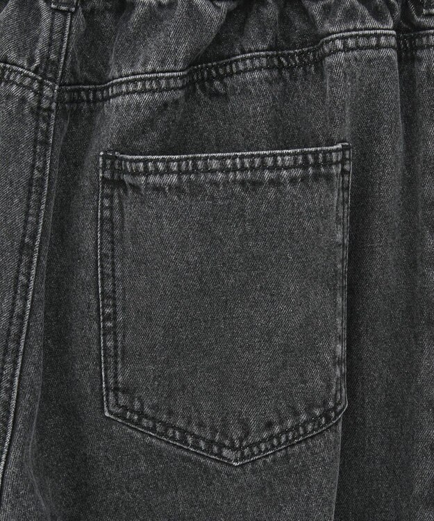 Green Parks タックワイドデニムパンツ Black