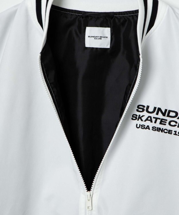 WEGO ZIPワッペンスタジャン ホワイト