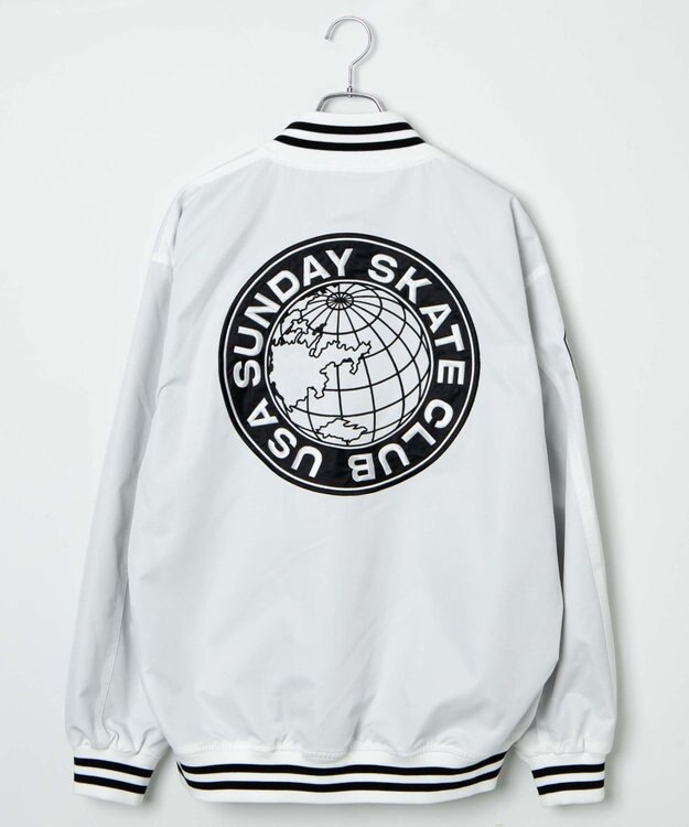 WEGO ZIPワッペンスタジャン ホワイト