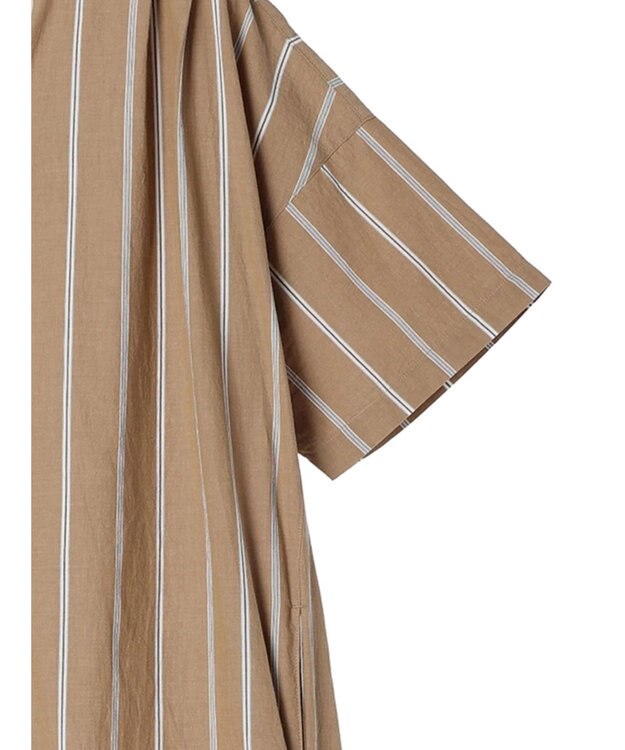 AMERICAN HOLIC イージーケア＋接触冷感丈違い強撚ワッシャーワンピース Stripe Beige