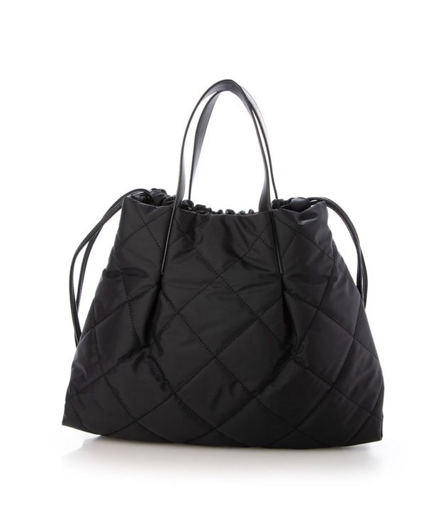 LA BAGAGERIE ドローストリング×キルト2WAYトート Sサイズ ブラック