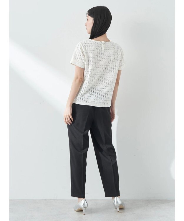 earth music&ecology ジャガードレースプルオーバー Ivory