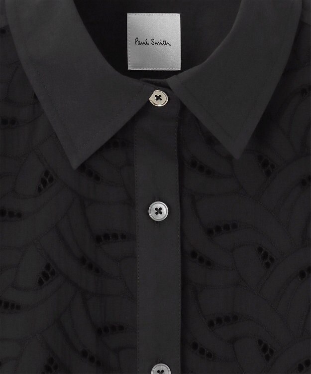 Paul Smith 【洗える】コットンレース 半袖シャツ ブラック