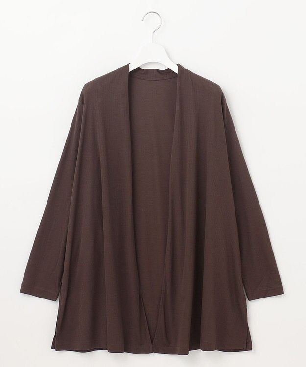 自由区 【好評につき新色追加・接触冷感・UVカット・洗える・XSサイズあり】ハンディカーディガン ロング丈 （新色）ダークブラウン系