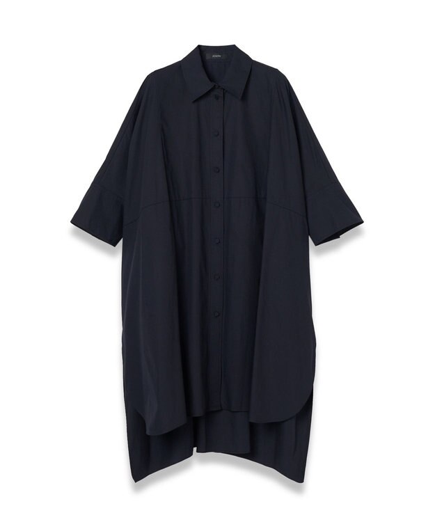 JOSEPH 【洗える】ポプリン　シャツドレス Navy
