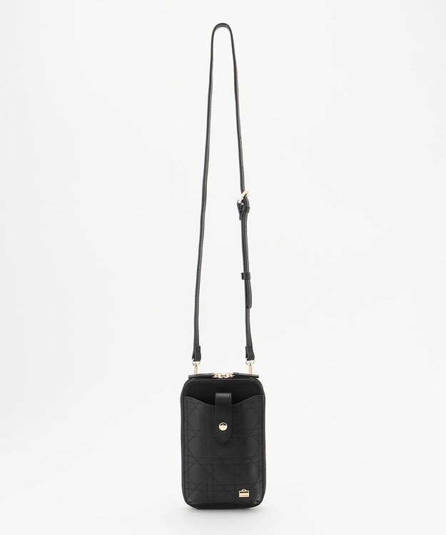 LA BAGAGERIE レザーステッチ　マルチポシェット ブラック