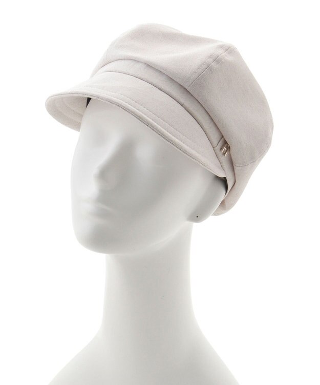 MOONBAT 【遮光100％/遮熱/UVカット】FURLA(フルラ)アーチロゴ キャスケット 帽子 無地 サイズ調整可能/手洗い可能/日本製 オフホワイト