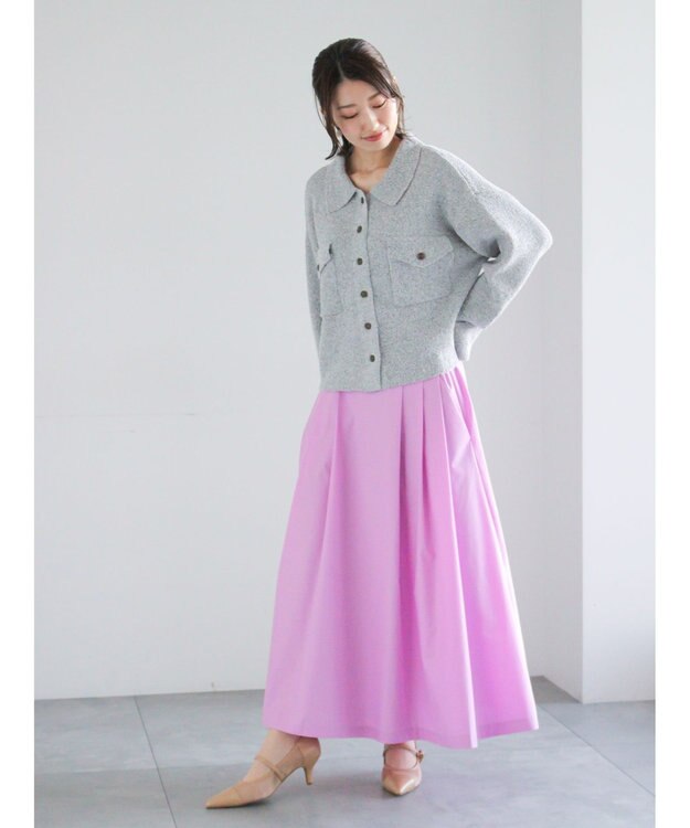 Te chichi タイプライタータックフレアスカート ピンク