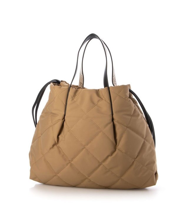 LA BAGAGERIE ドローストリング×キルト2WAYトート Sサイズ ベージュ