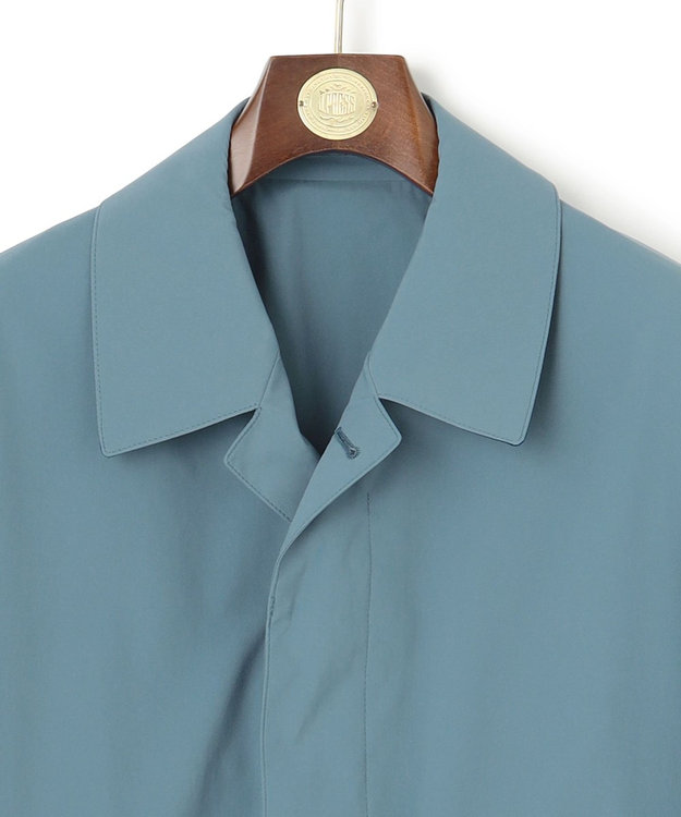 J.PRESS MEN 【驚きの軽さ / オンオフ兼用】【ストレッチ性 / 撥水機能 / 手洗い可】テクニカルライトポプリン カーコート サックスブルー系