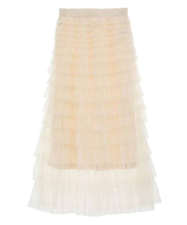 earth music&ecology ティアードフリルチュールスカート White