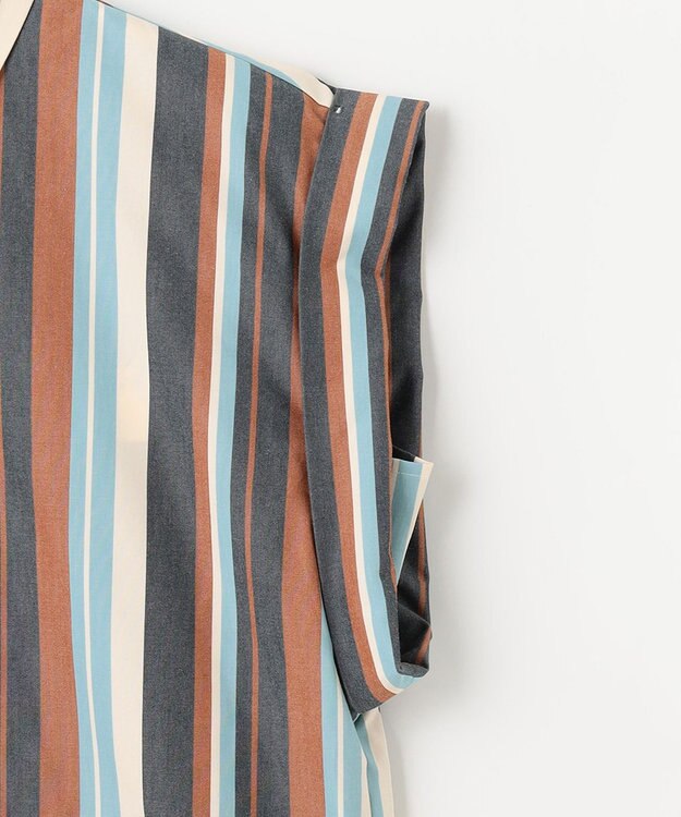 NAVE 【Nave 　洗える】ワイドストライプ ブラウス ネイビー系1