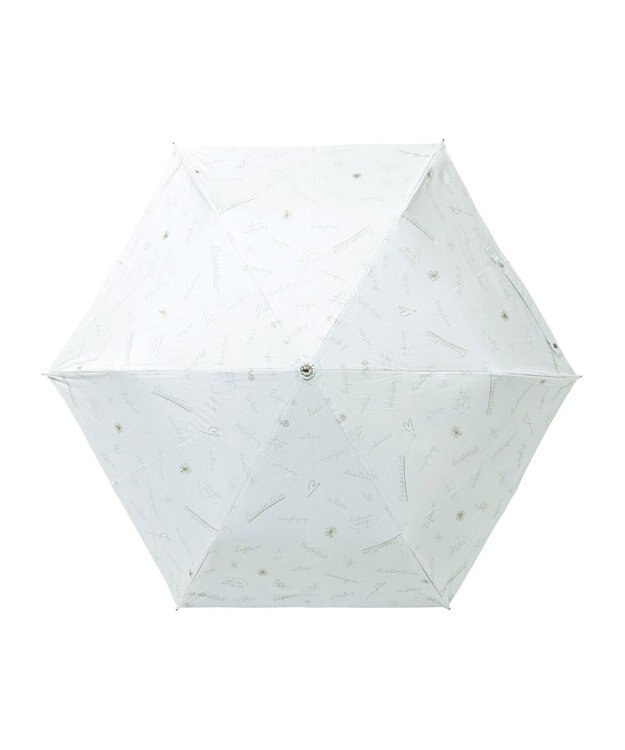 MOONBAT 【一級遮光/晴雨兼用】LANVIN en Bleu (ランバン オン ブルー) 折りたたみ日傘 ラインドローイング 遮光 遮熱 UV オフホワイト