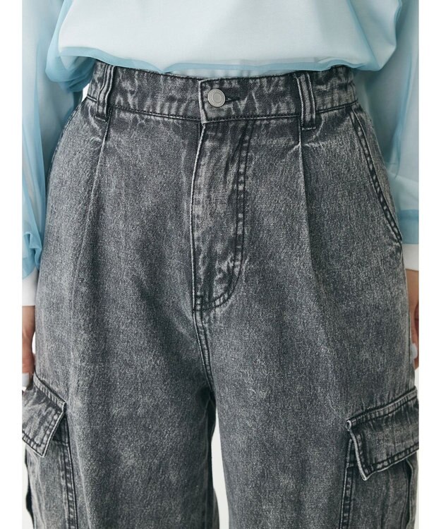 Green Parks ・ＥＬＥＮＣＡＲＥ　ＤＵＥ　デニムカーゴパンツ Gray Mixture