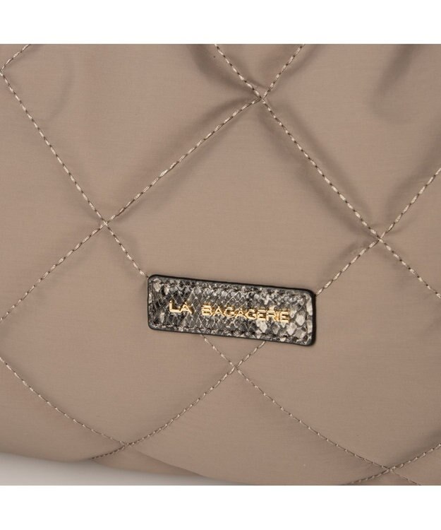 LA BAGAGERIE ドローストリング×キルト2WAYトート Sサイズ グレー