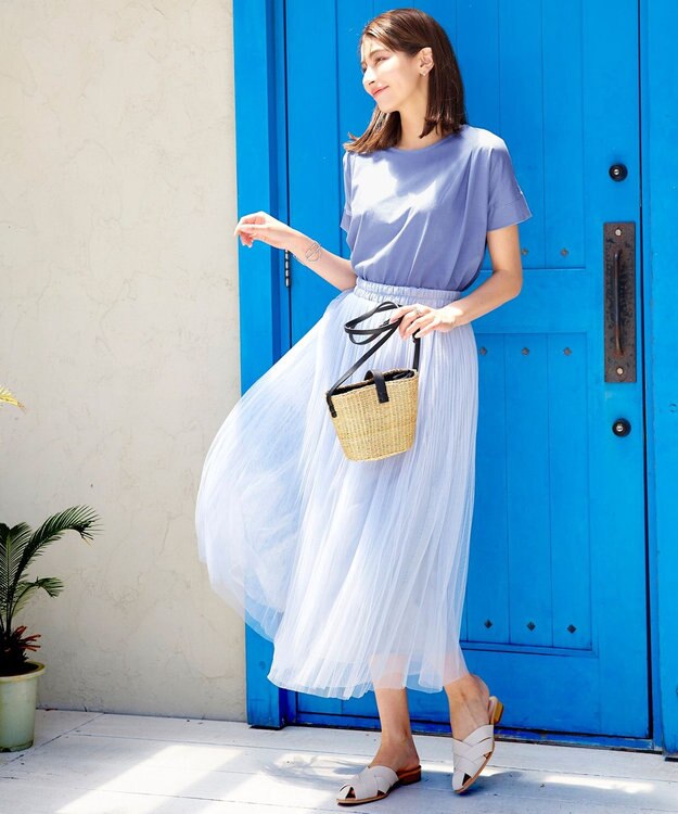 Tiaclasse 【洗える】バイオシルケットカットソープルオーバー サックス