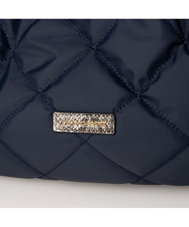 LA BAGAGERIE ドローストリング×キルト2WAYトート Sサイズ ネイビー