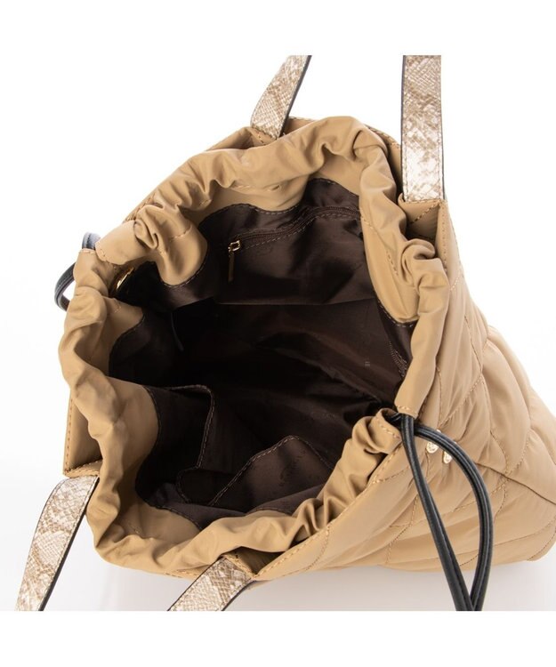 LA BAGAGERIE ドローストリング×キルト2WAYトート Sサイズ ベージュ