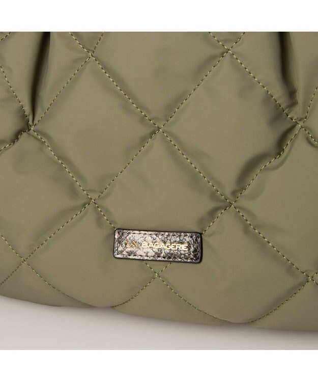 LA BAGAGERIE ドローストリング×キルト2WAYトート Sサイズ カーキ