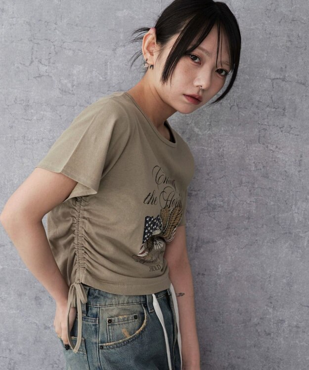 WEGO ヴィンテージライクドロストちびT ベージュ