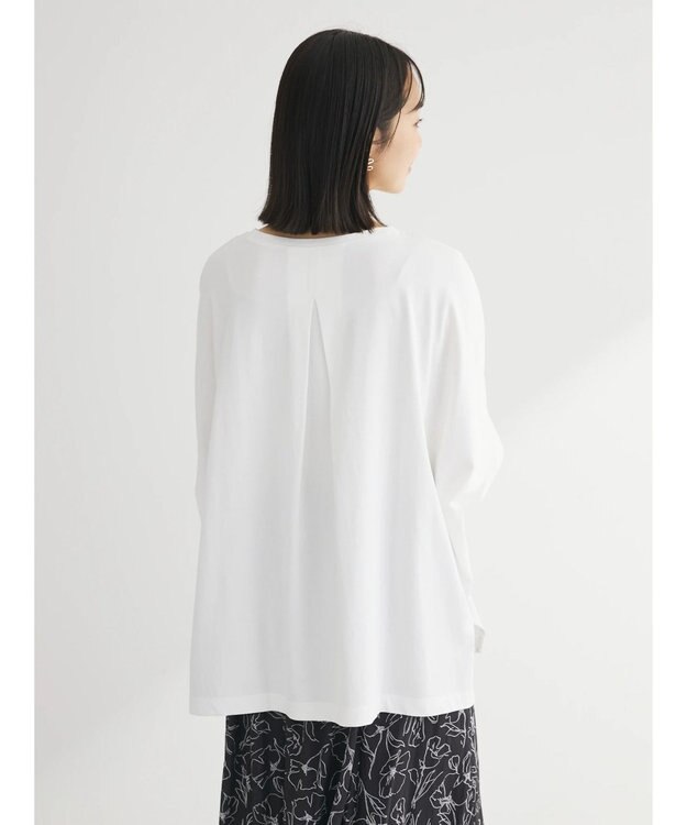 Green Parks 冷っとすずやか　ドルマンカット５分袖プルオーバー Off White