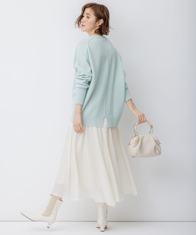 23区 【一部店舗限定/洗える】クレープシフォン フレア スカート アイボリー系