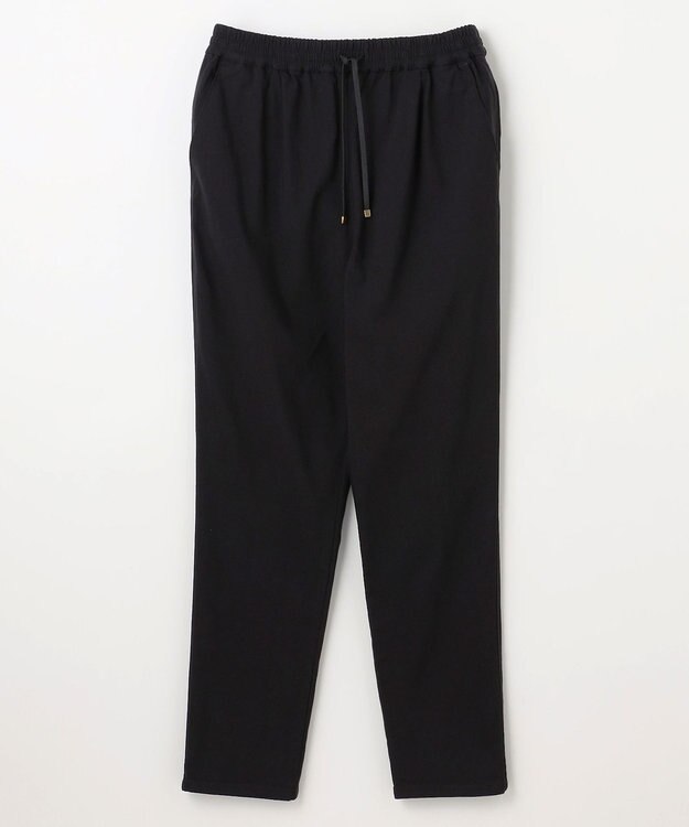 ANY L 【洗濯機可/ウエストゴム/ストレッチ/裏起毛】エブリデイベーシックテーパードパンツ ブラック