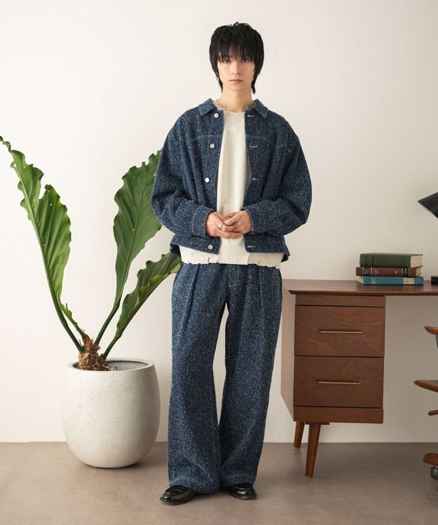 WEGO ネップデニムジャケット デニムインディゴ