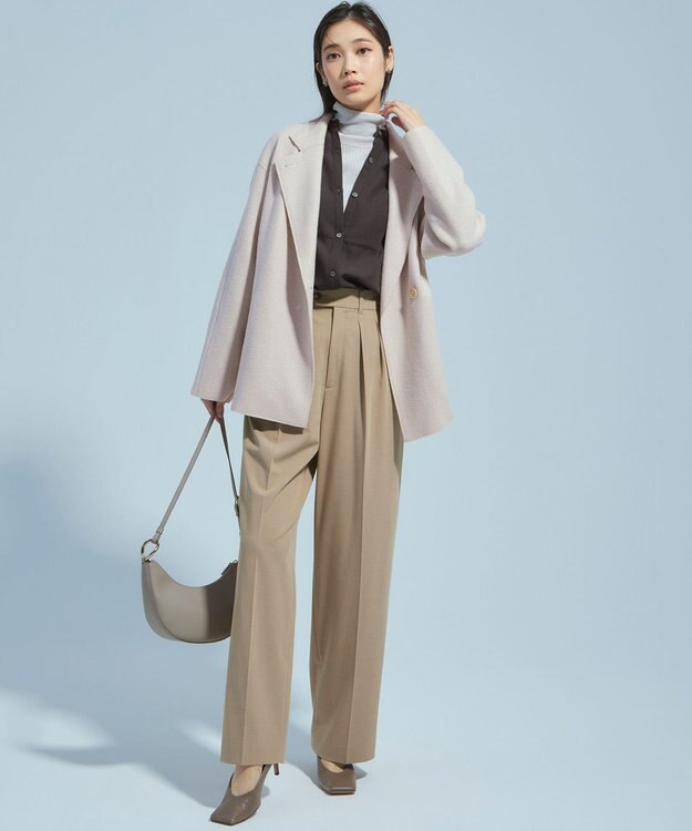 23区 S 【CLASSY.11月号掲載/洗える】ドライ2WAYストレッチ ワイドパンツ ベージュ系