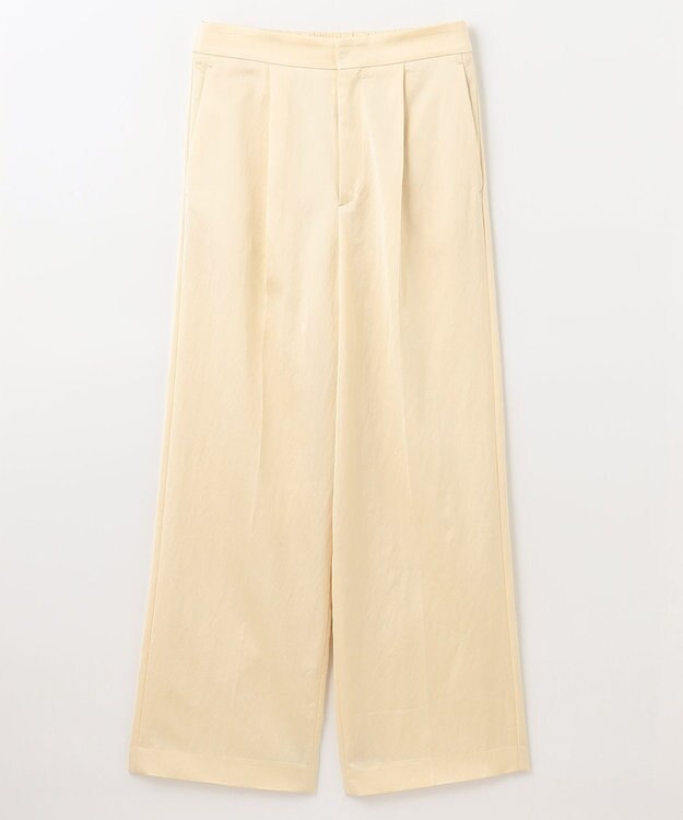 NAVE 【ReNAVE 洗える】グロスサテン パンツ ライトイエロー系