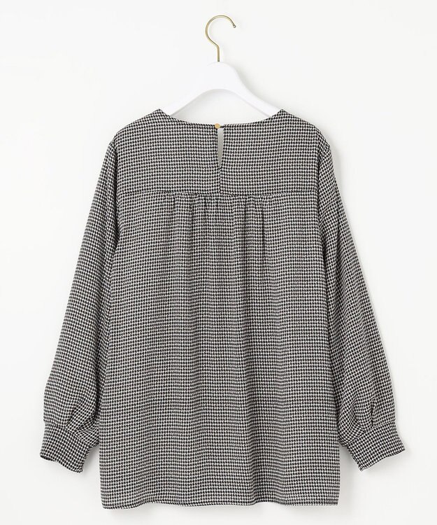 ANY SIS 【WEB限定】エニポカシリーズVネック ブラウス 千鳥