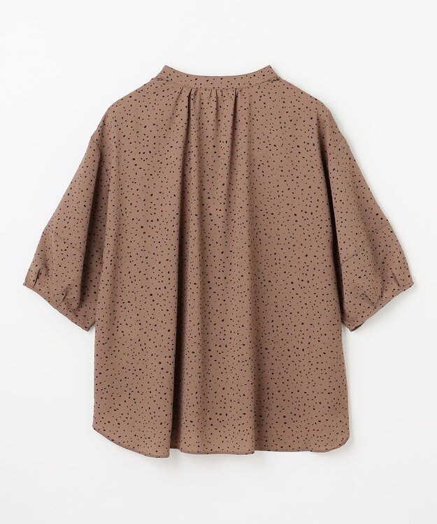 ANY ドルマンスキッパードットブラウス モカ系