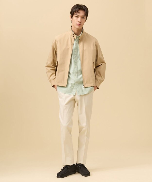 J.PRESS MEN 端正で快適【ストレッチ / オンオフ兼用】トリコチン ステムテーパード パンツ_26年モデル ホワイト系