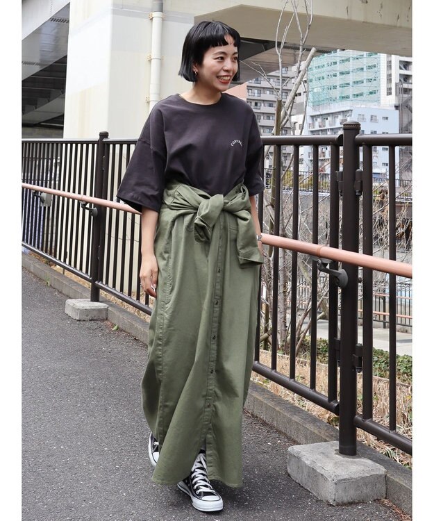 AMERICAN HOLIC ロゴカットプルオーバー／ＣＯＮＶＥＲＳＥ Charcoal Gray