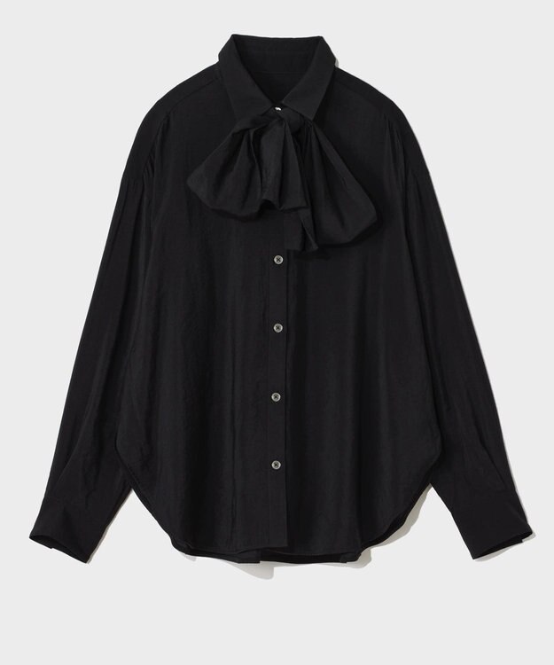 GRACE CONTINENTAL ボウタイシアーシャツ ブラック
