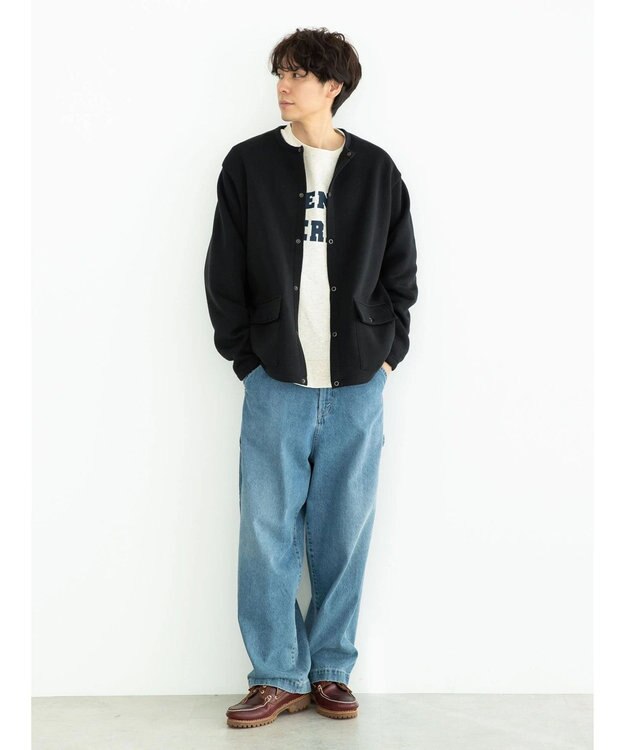 CRAFT STANDARD BOUTIQUE ニットフリースカーディガン Black