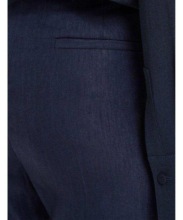 JOSEPH ストレッチリネン　フレアトラウザーズ Navy