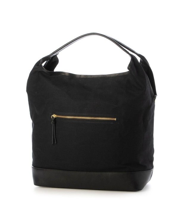 UNBILLION ペルケ perche / 姫路レザー×パラフィンキャンバス2wayトートL ブラック